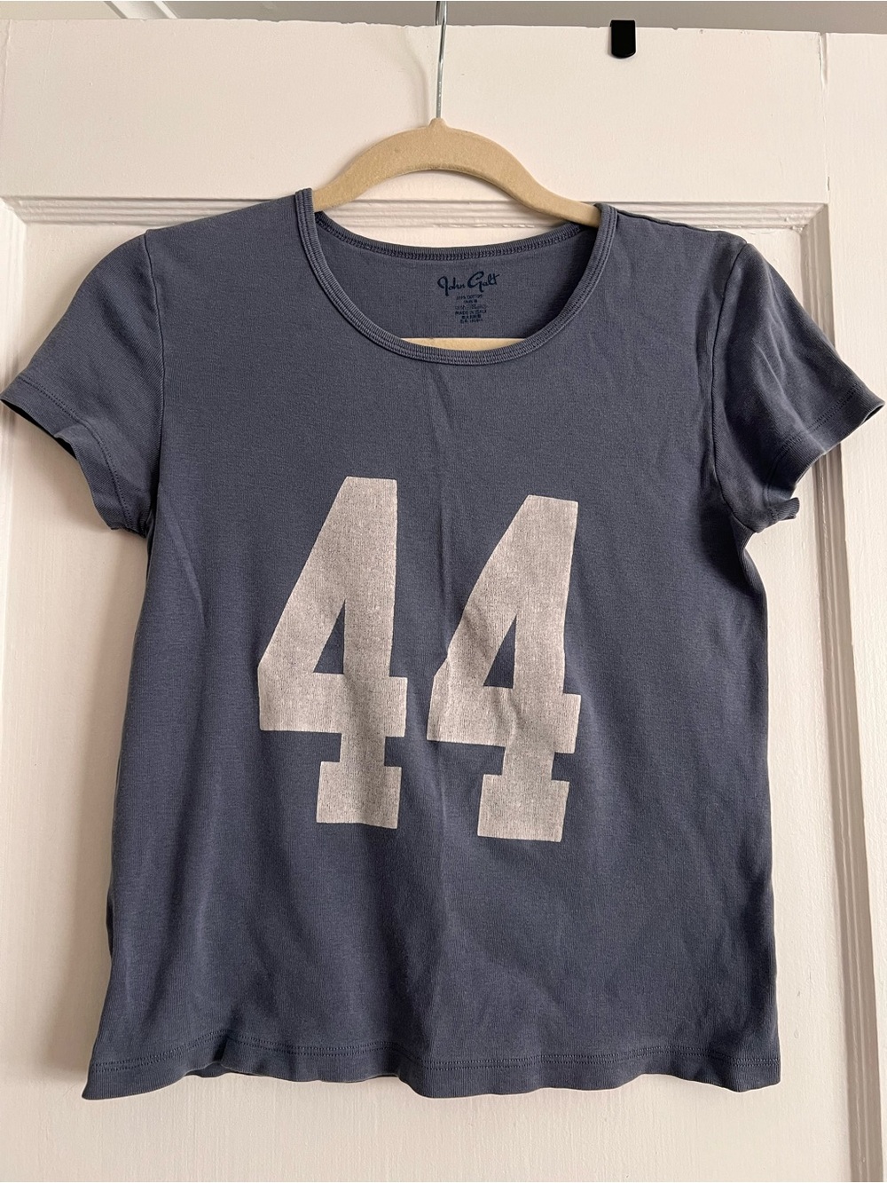 Brandy Melville Washed Blue '44' Graphic Tee - Picture 3 of 4